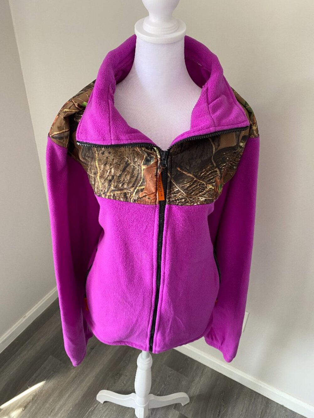 Purple Camo Trail Crest Zip Up Fleece
